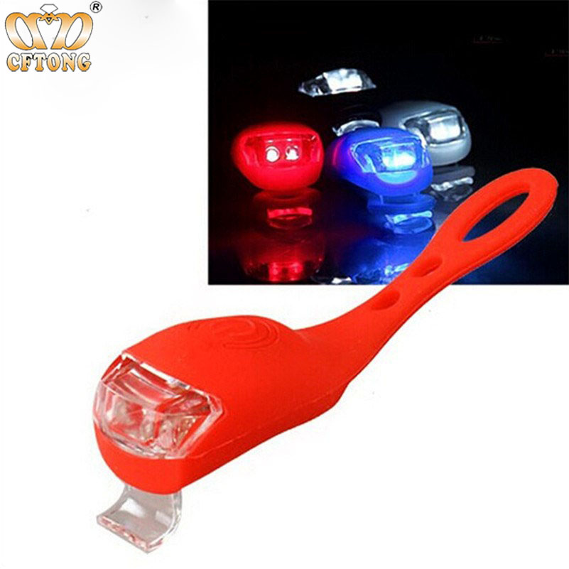 2pcs Cycling Silicone Warning LED Lights Bicycle Night Riding