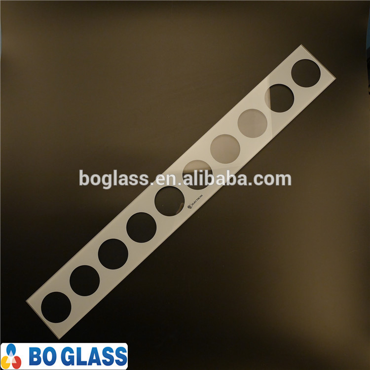 glass lighting cover with white silkscreen from China Manufacture