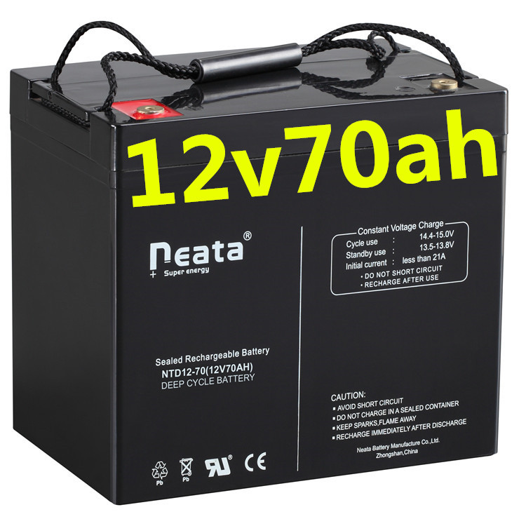 Neata 12V 70AH AGM SMF VRLA Storage Deep Cycle Solar Battery 12V 70AH