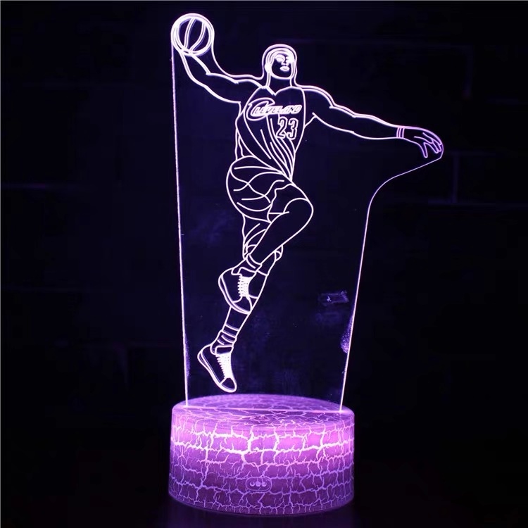 16 Colors Changing RGB USB Charge  Led Night Light Birthday Gift For kids Remote Control  Acrylic 3D Effect  Table Lamp