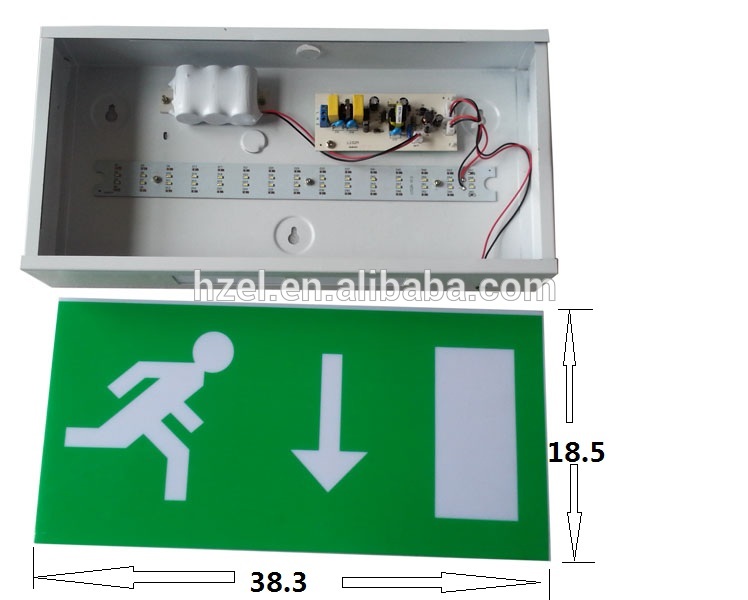 3W Led Wall Mounted Emergency Lighting Hanging LED Exit Sign