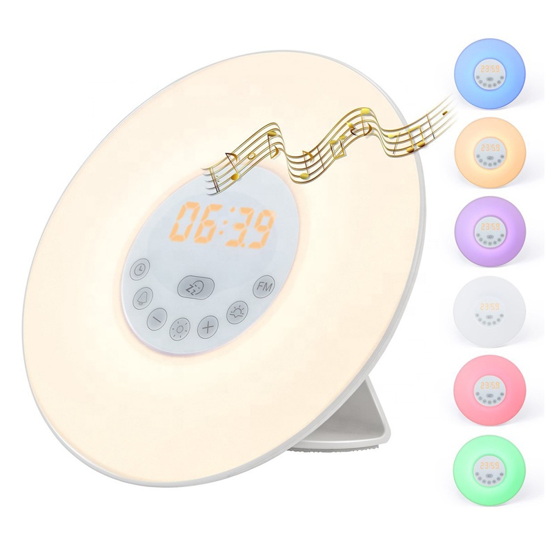 Sunrise alarm clock wake up light wake up lighting baby night light FM radio speaker Christmas gifts baby lamp