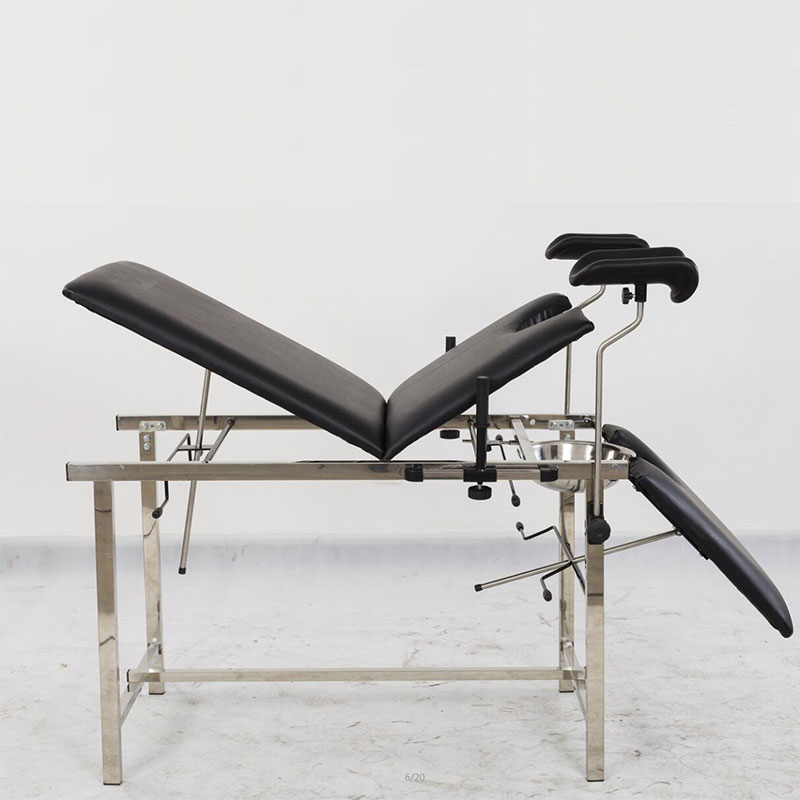 Medical examination table stainless steel adjustable folding gynecological examination bed