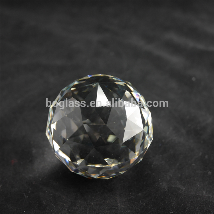 Faceted decorative glass crystal diamond hanging ball K9 material