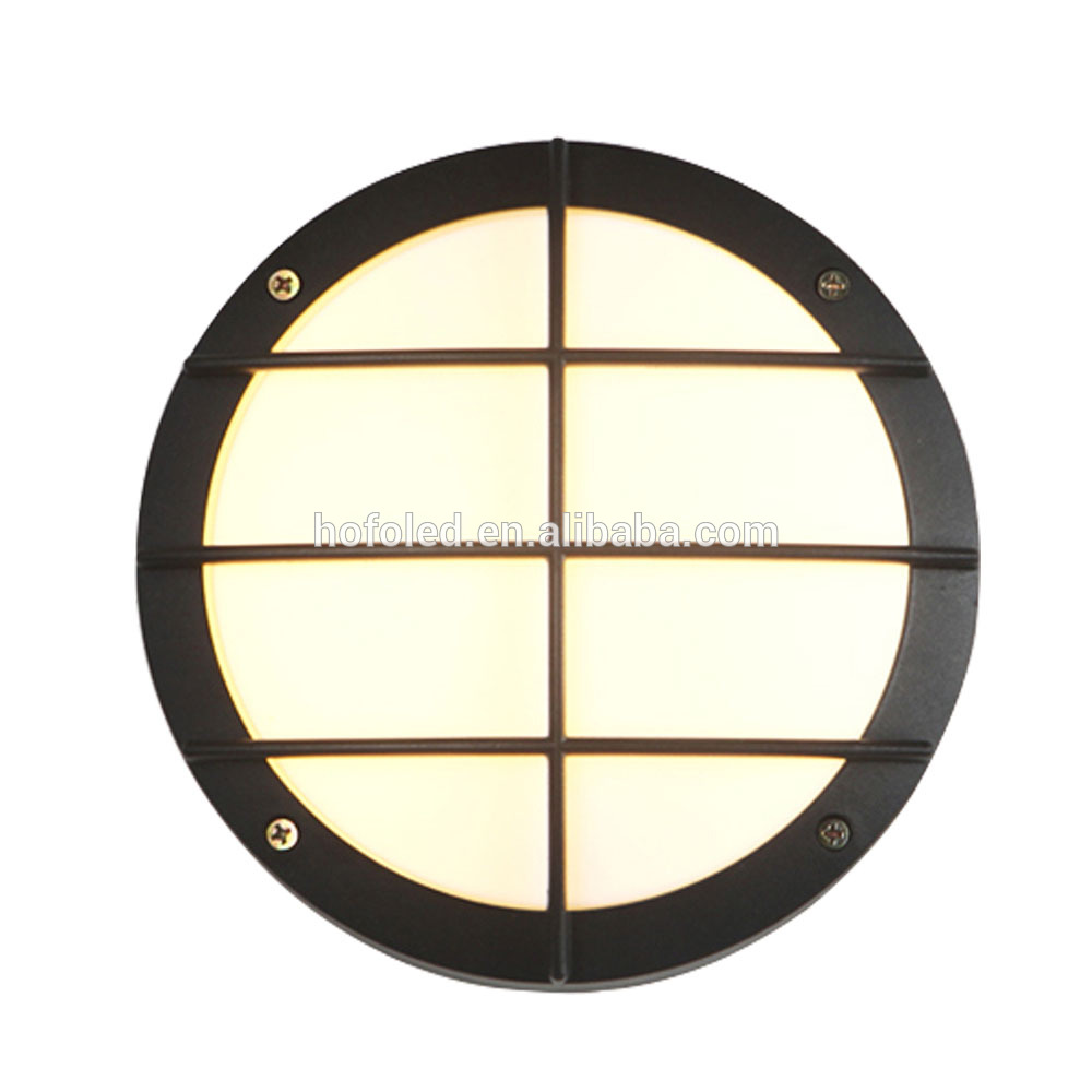 Hallway Sensor Dia 275mm Emergency Black Round Wall LED Light 20W