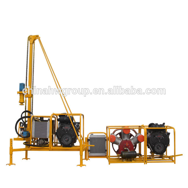 Portable pneumatic core geological exploration drill machine