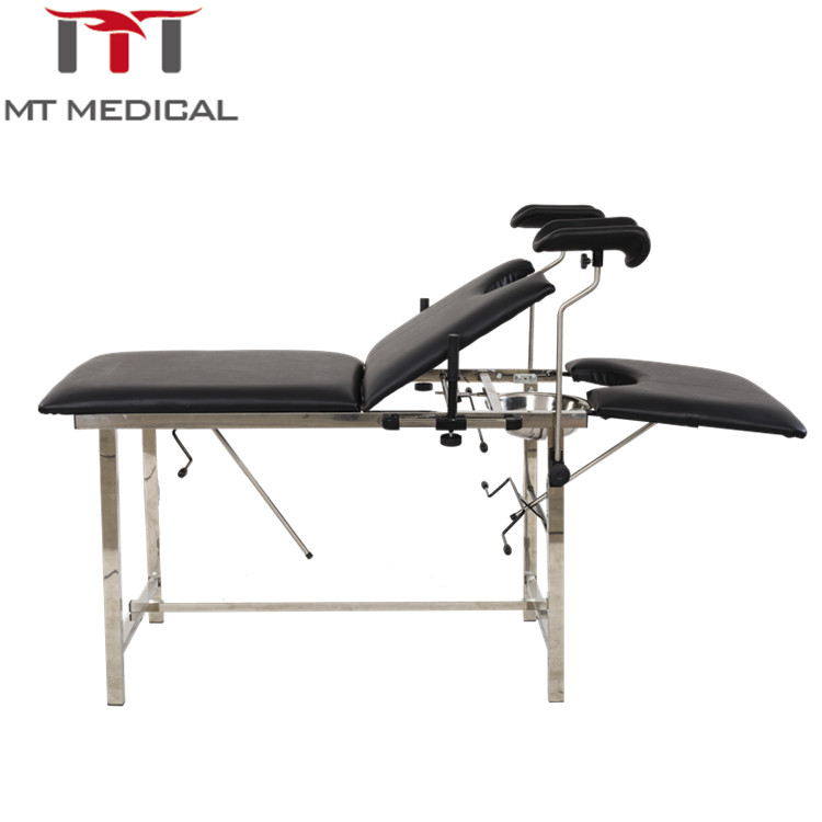 Good quality stainless steel hospital furniture gynecology examination couch