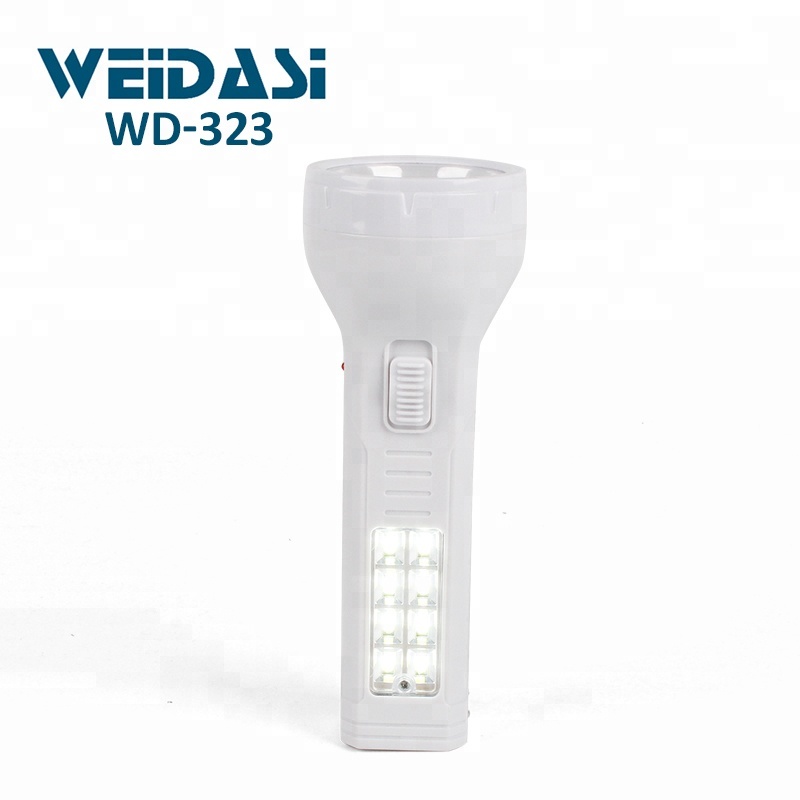 electric rechargeable flashlight bright light torch with LED design for oem