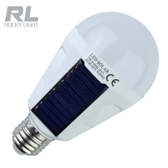 Hot sale 7W LED solar emergency bulb 85-265V Intelligent Rechargeable Solar Lamp Emergency Light