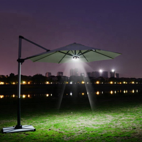 2019 High brightness 36 LED Solar Powered flag pole light solar outdoor Garden Beach Umbrella Landscape LED spot light