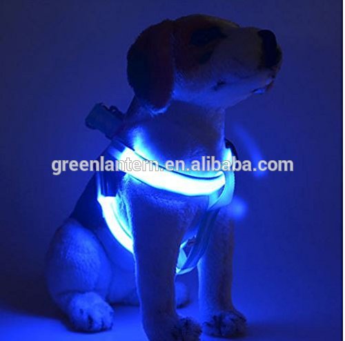 LED USB Rechargeable Dog Vest Harness Revolutionary Illuminated and Reflective Harness for Dogs (USB Rechargeable, Adjustable)