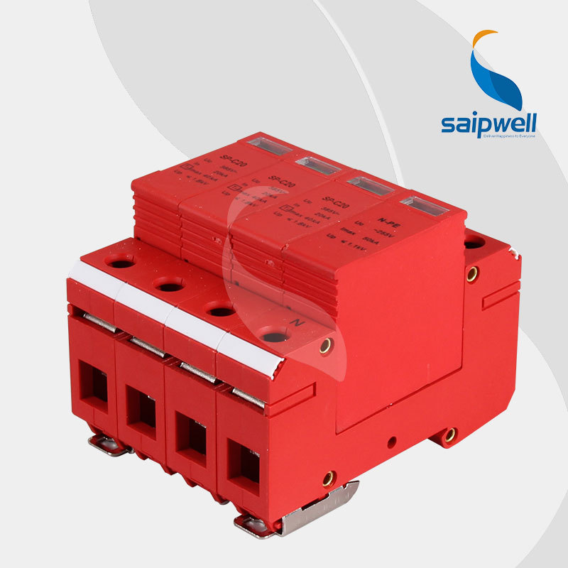 SAIP/SAIPWELL 4 Poles 275/320/385/440V IP65 Electrical Surge Arrester/Surge Protector