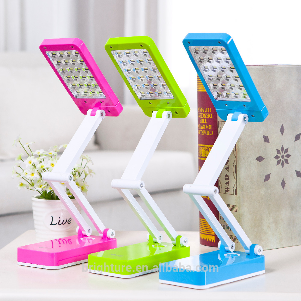 7.2W 1200mAh battery LED Portable Mini Table Rechargeable Lamp with 24 SMD