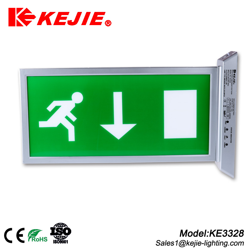 4W recessed emergency exit light with lighting guide blade sign