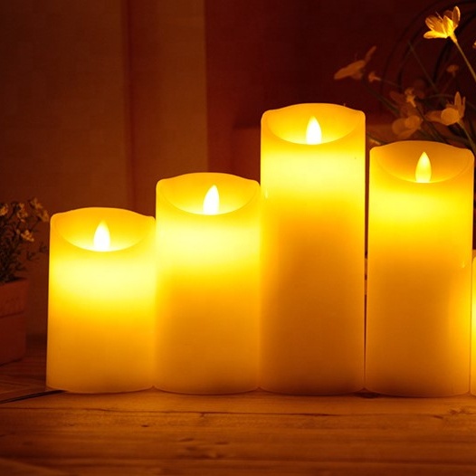 Paraffin Real Wax Moving Flame Tea Light Flameless Electric Candle Light