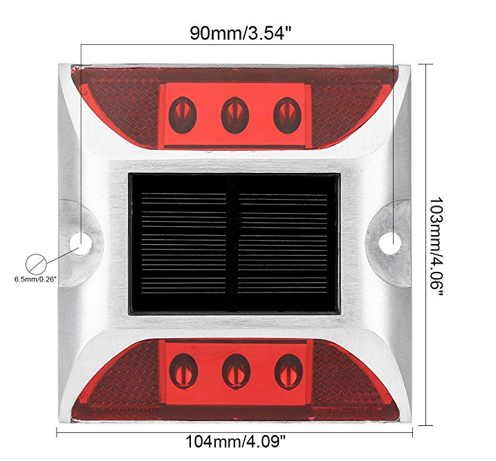 Security Flashing Reflector Adhesive Road Cats Eyes Square Stud