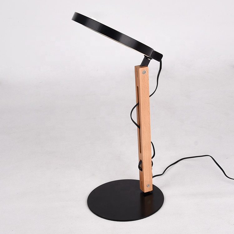 3-step Dimming Wooden Reading Lamp, Fashion Hotel Wood LED Desk Lamp