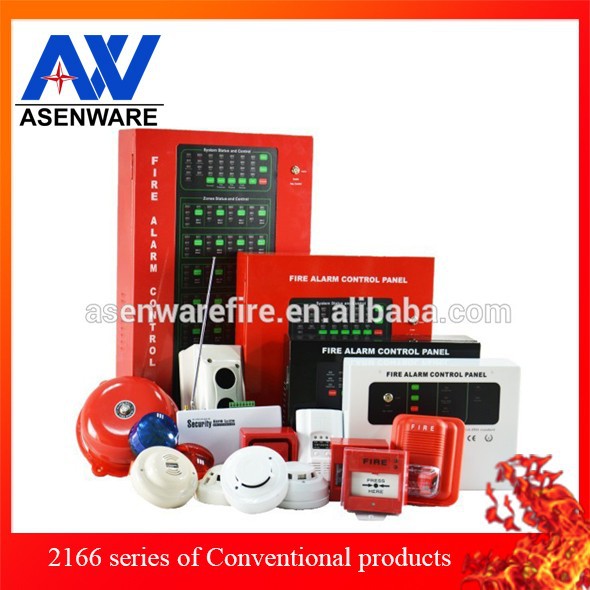 Multi wire 2 wire fire detector system alarm with GSM module