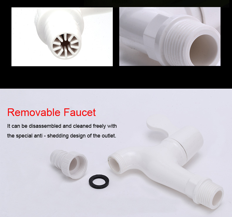 LESSO W83102 hot sell and high quality single hole plastic faucet tap washing machine water tap