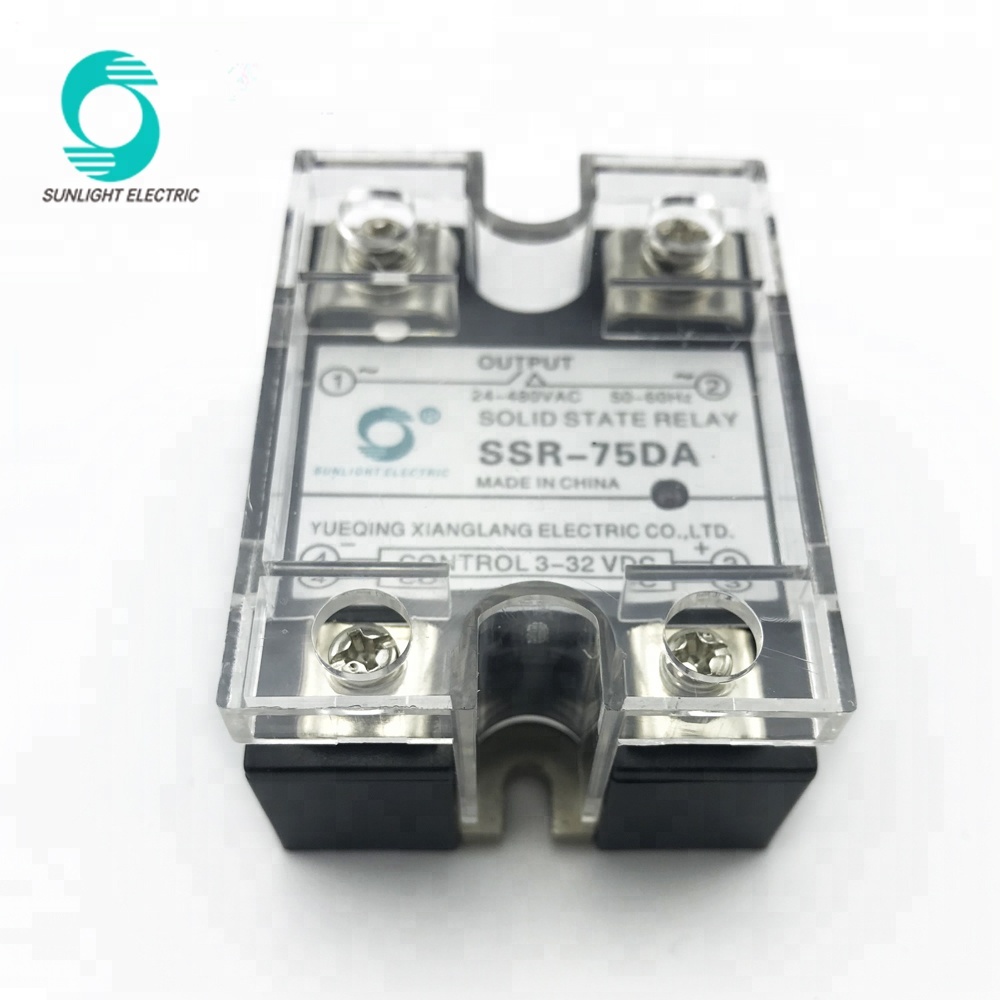 ZG3NC-275B SSR-75DA 3-32VDC to 24-240VAC 75a ssr solid state relay