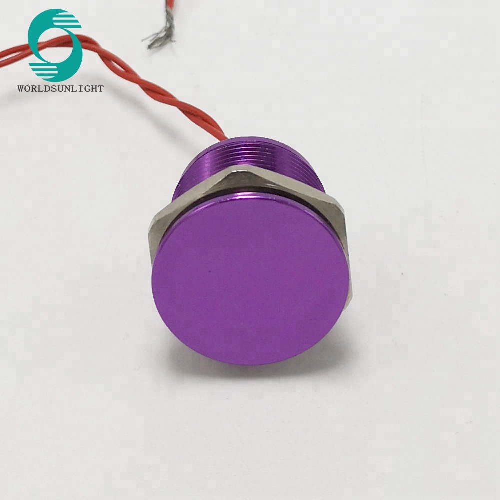 XPC series IP68 waterpoof 19mm purple 316L stainless steel piezoelectric switch