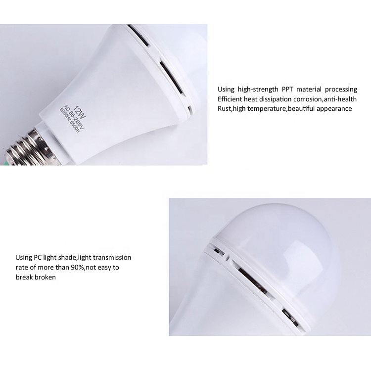 9W 12W 15W 18W rechargeable bulb emergency led lighting