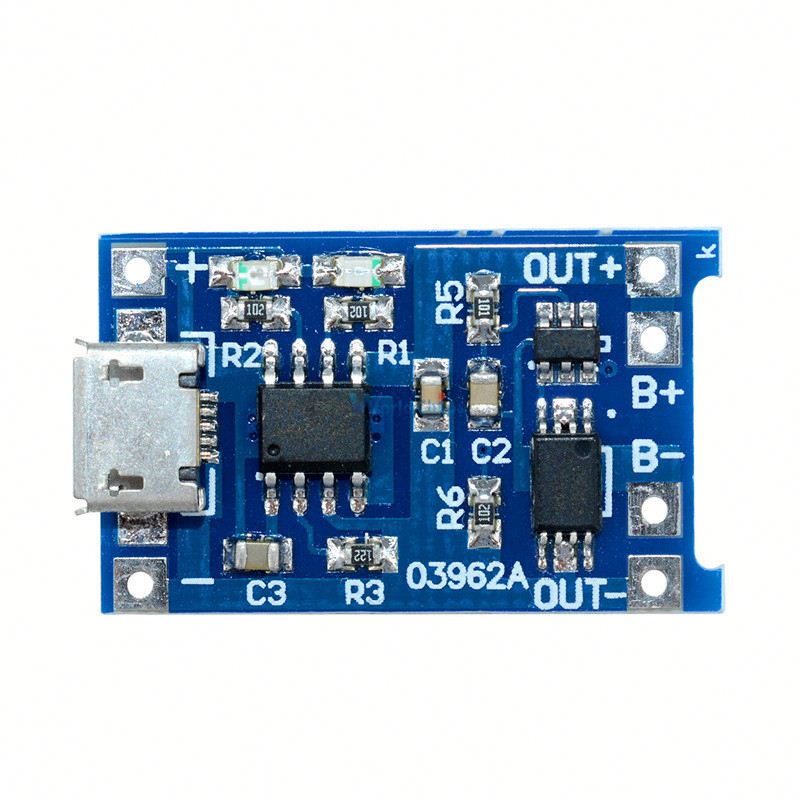 Micro USB 5V 1A 18650 TP4056 Lithium Battery Charger Module Board With Dual Functions Led Indicator Power Supply