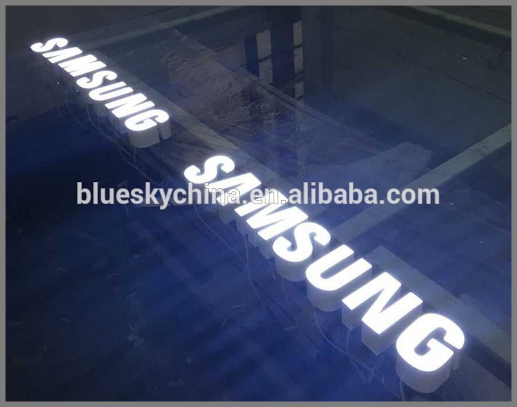 DIY Epoxy resin front lit led channel letter signs for mobile shop