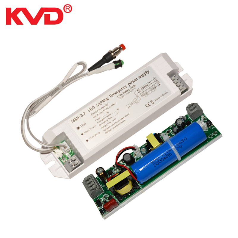 KVD LED battery backup kit 3W 90mins emergency power supply driver for 5W 15W 35W 40W LED emergency light