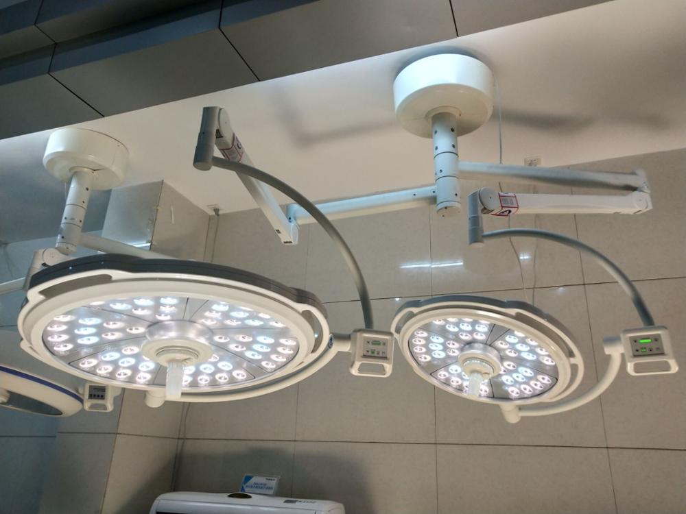 Hospital shadowless light ceiling double arm led surgical lamp