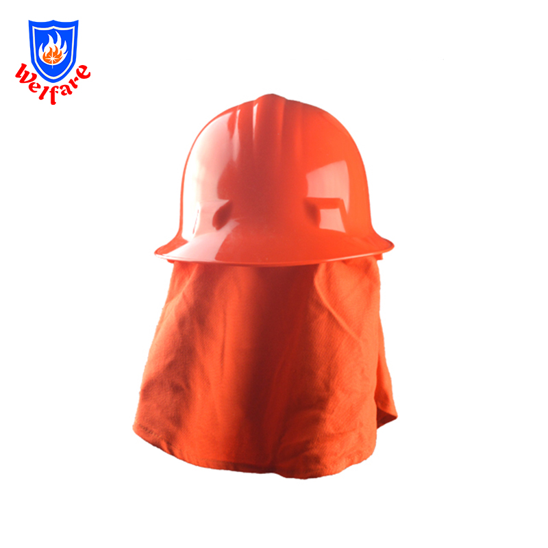 Green and orange Fire proof helmet