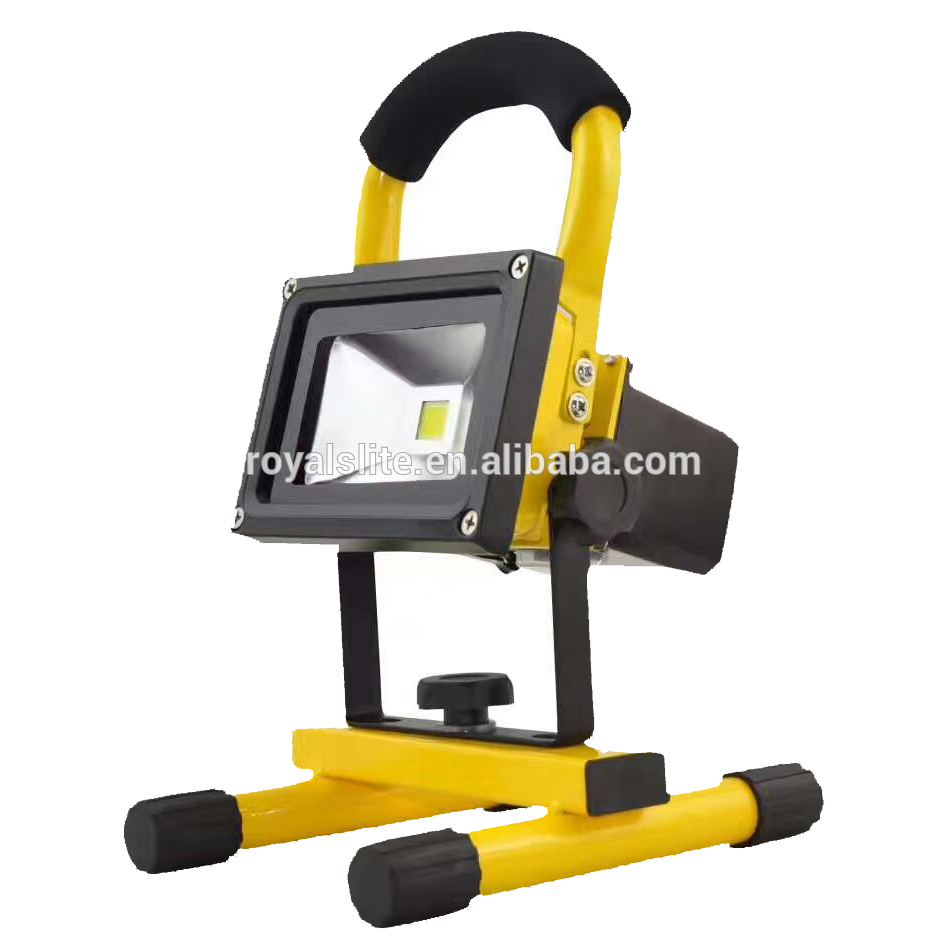 Aluminum portable outdoor 10/20/30/50w LED Rechargeable Flood Light