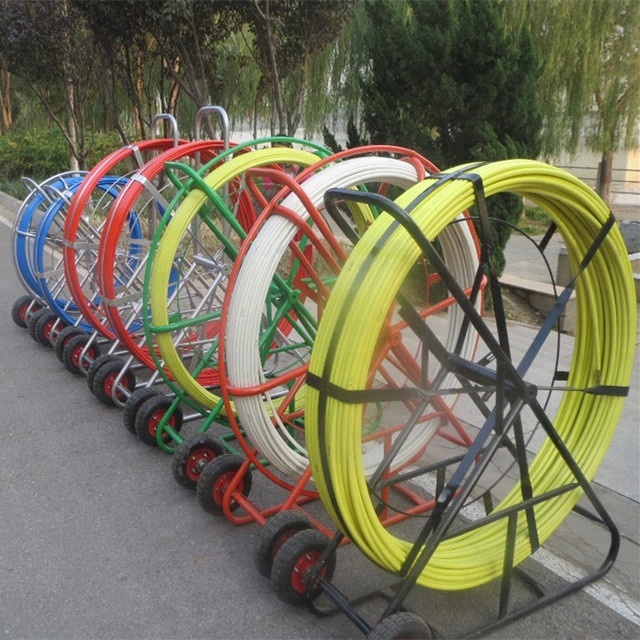 cable laying tools 150m frp conduit snake portable push pull electrical cable fiberglass duct rodders