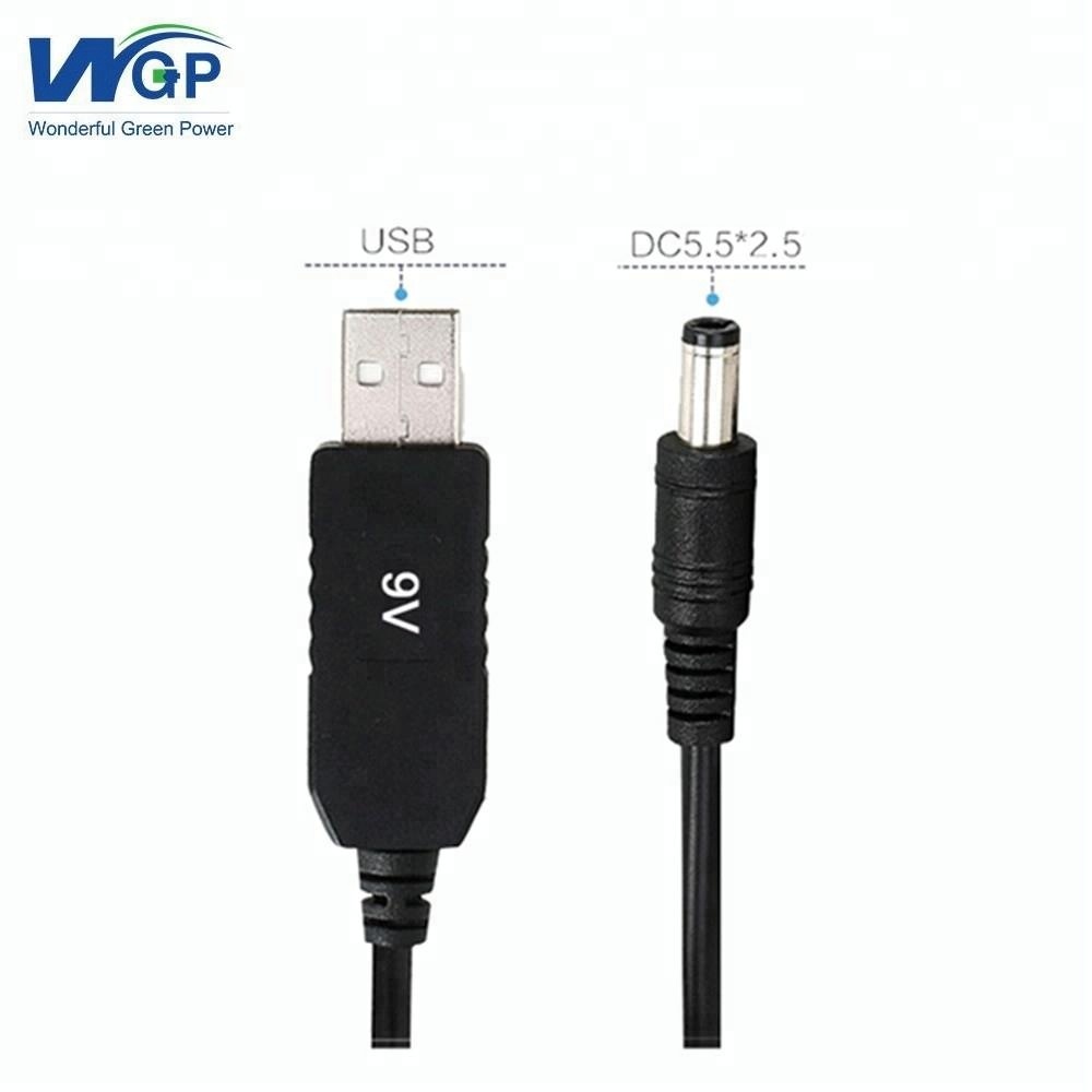 2018 hot sales Step up Converter Power Supply Charge Cable USB 5v 2A to 9V dc converter cable