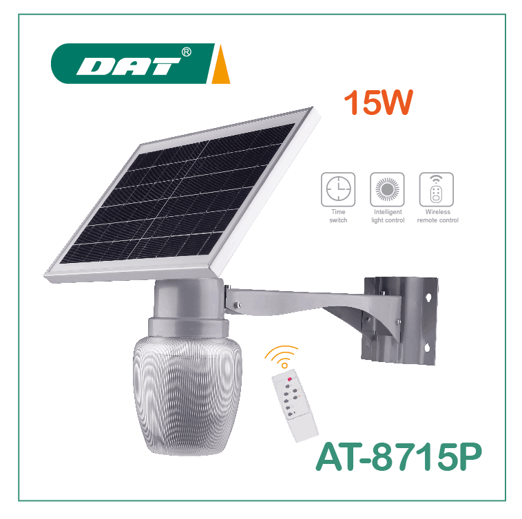 HY-8715P  outdoor led street light solar  with apple design 15w solar power  garden light with remote control function