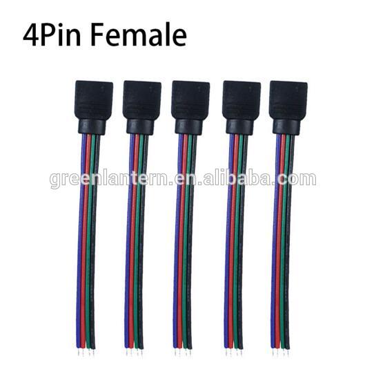 10mm 4 Pin PCB Board Connector Wire For 5050/3528 RGB LED Strip Light