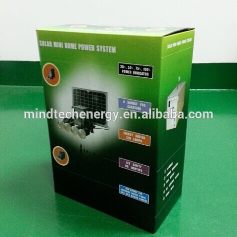 10W Solar Panel Mini Home Lighting System all in one solar street light With Mobile Charger