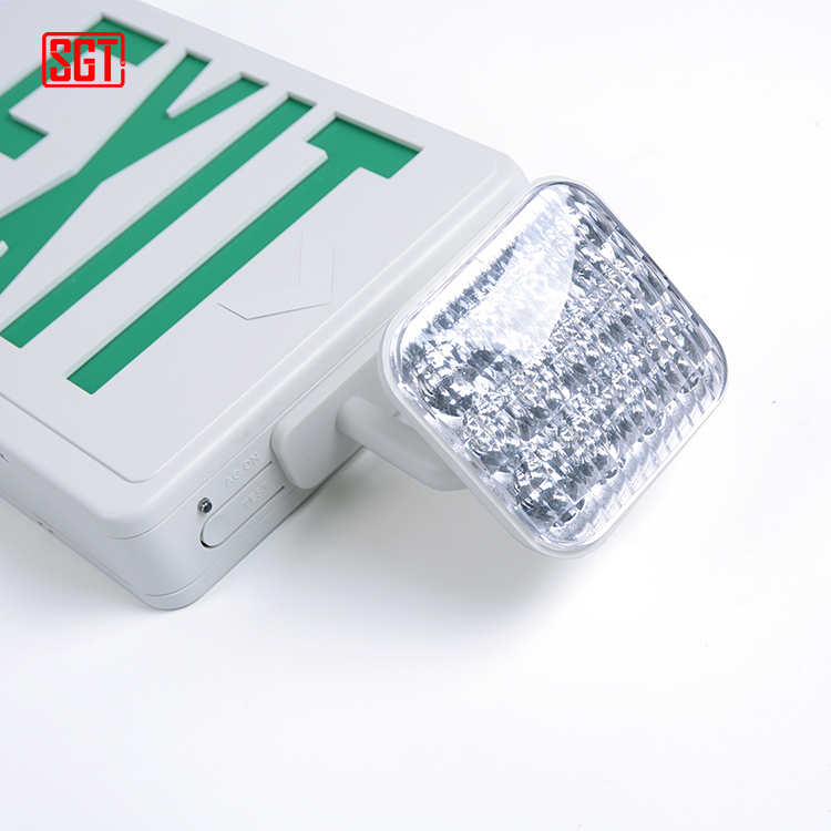 North American standard double sided led exit sign combo emergency exit light for USA