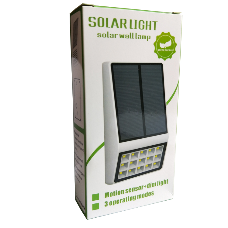 Waterproof motion sensor led solar wall light solar wall light