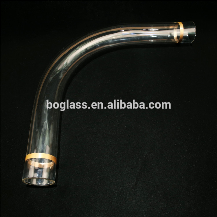 custom borosilicate glass glass pipe bends