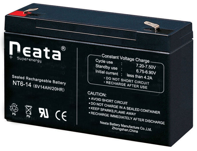 Neata Manufacturer Maintenance Free Rechargeable Sealed Lead Acid SMF AGM storage VRLA Battery 6V 14Ah CE UL ROHS ISO Certified