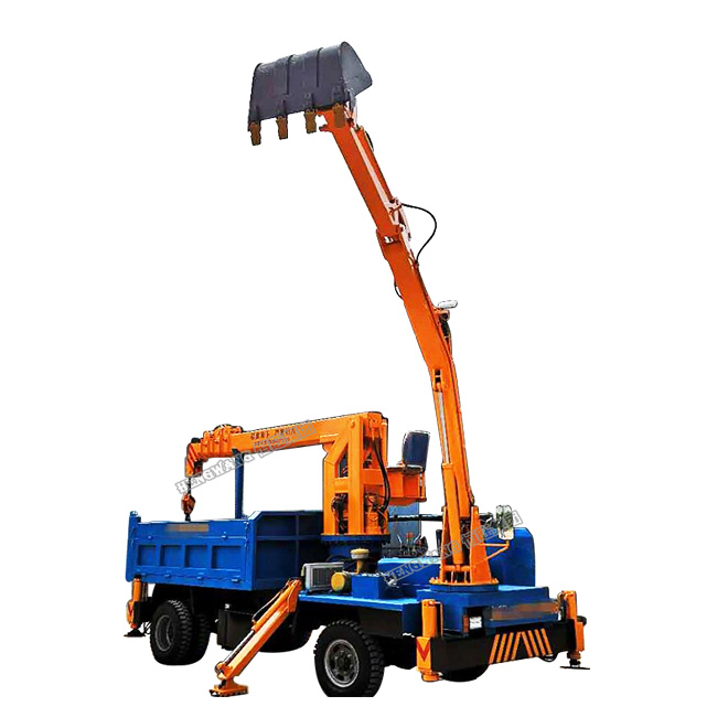 High quality excavator transportation truck /4.2T truck mounted excavator