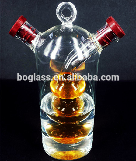 2 in 1 oil vinegar glass dispenser with stopper