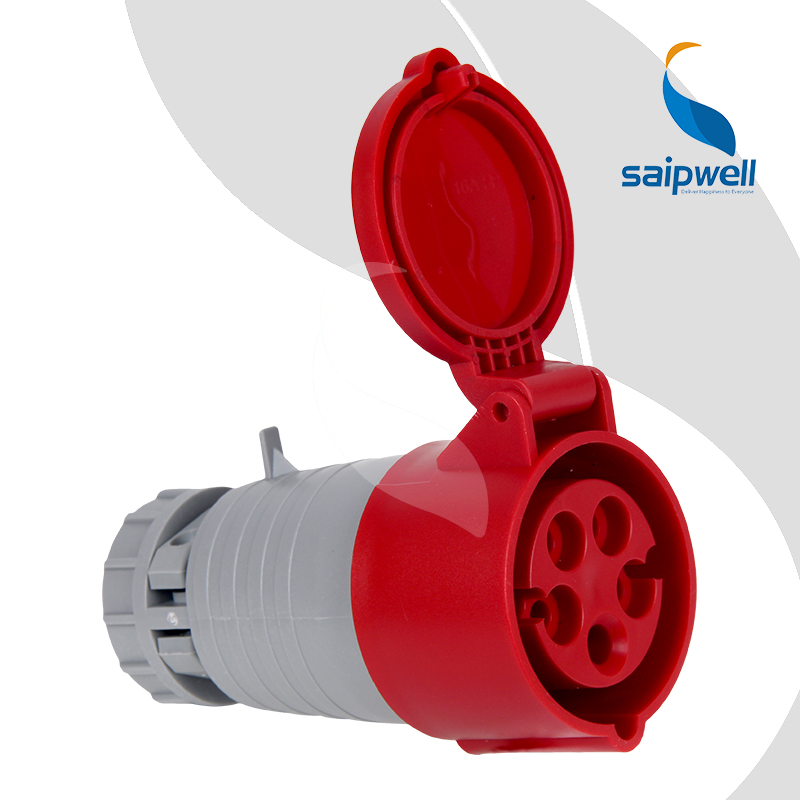 Saipwell / Saip 220V IP44 16A 32A Waterproof Industrial Socket Plug, Male And Female Power Connecting Plug Socket