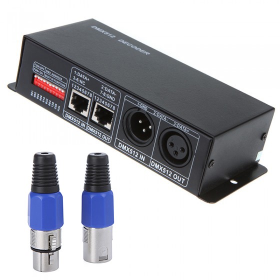DC12-24V 3 Channel DMX512 DMX512 rgb LED controller