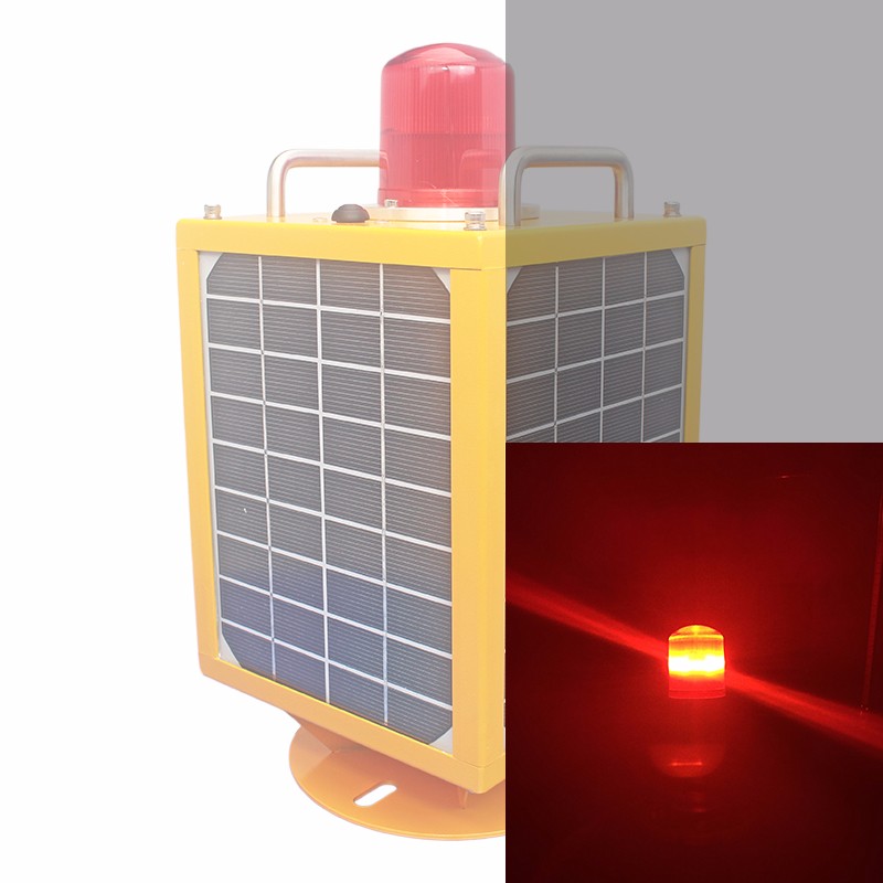 solar obstacle light for tower crane/chimney aviation warning light