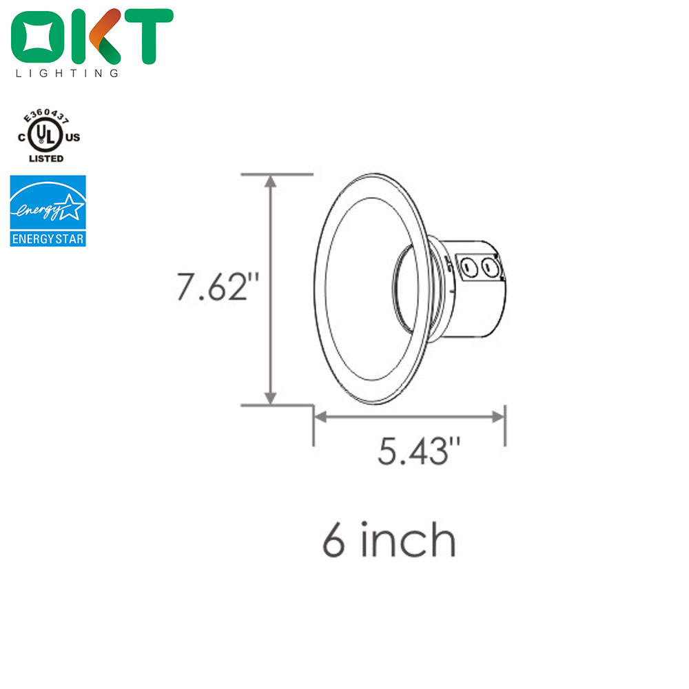 Easy-fit installation ul certificate 6inch 20w led light for home