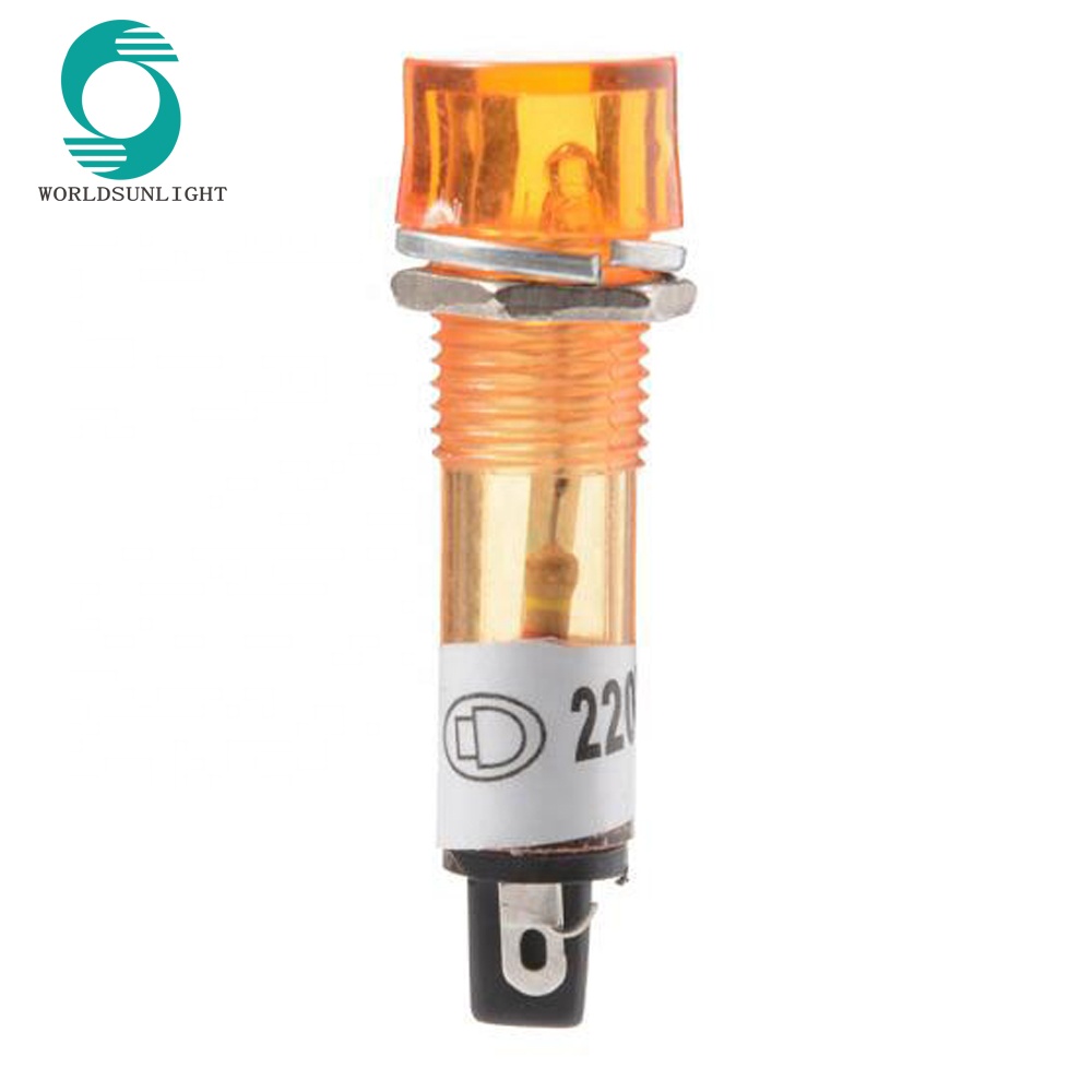 10MM XD10-3 220v AC Yellow neon indicator lamp light