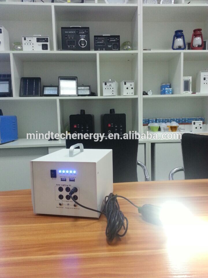 40w solar led lighting system with solar TV and fan