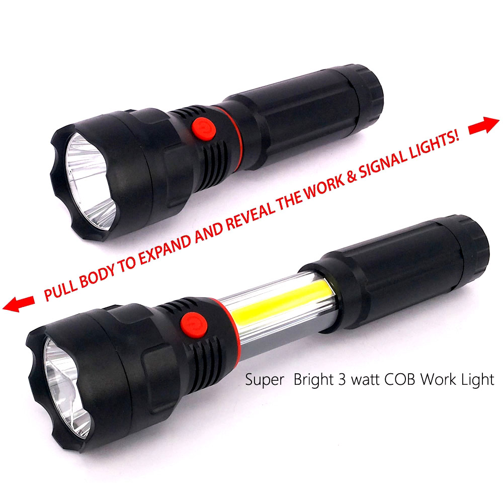 multi function Outdoor Super Bright 250LM 3W cob torch